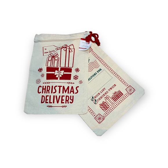 Pack of 2 Canvas Christmas Gift Bags - Picture 1 of 7